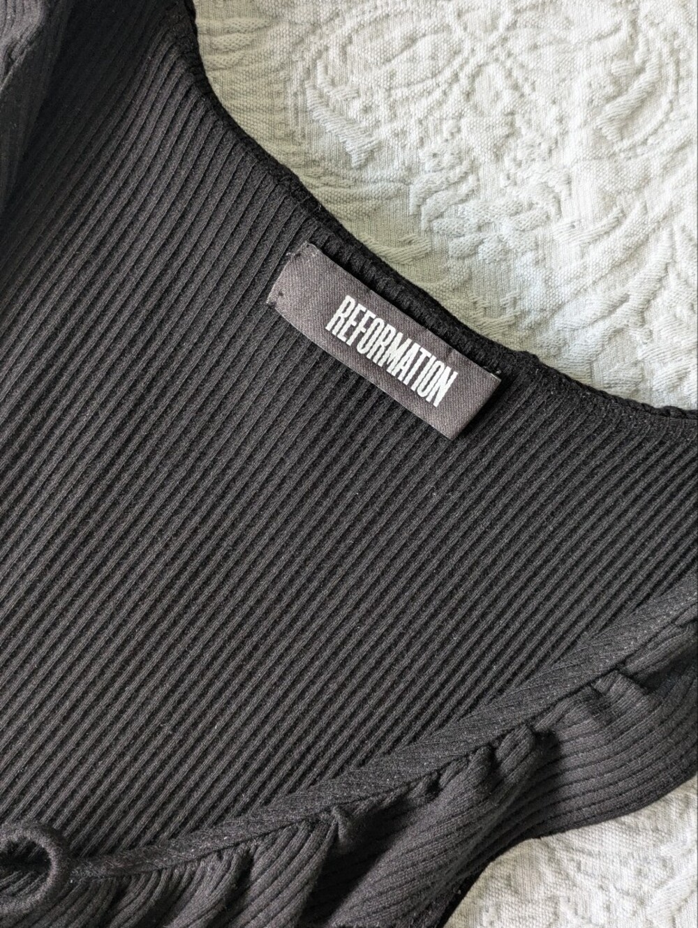 Reformation Ribbed Ruffle Tank - Picture 4 of 6